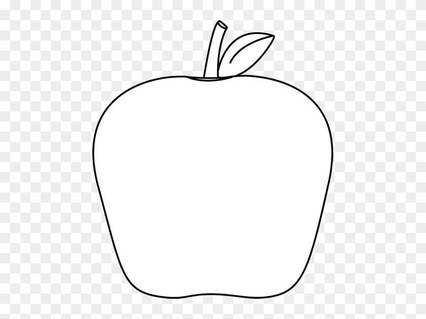 Black And White Apple Clip Art - White Apple Clipart #21420