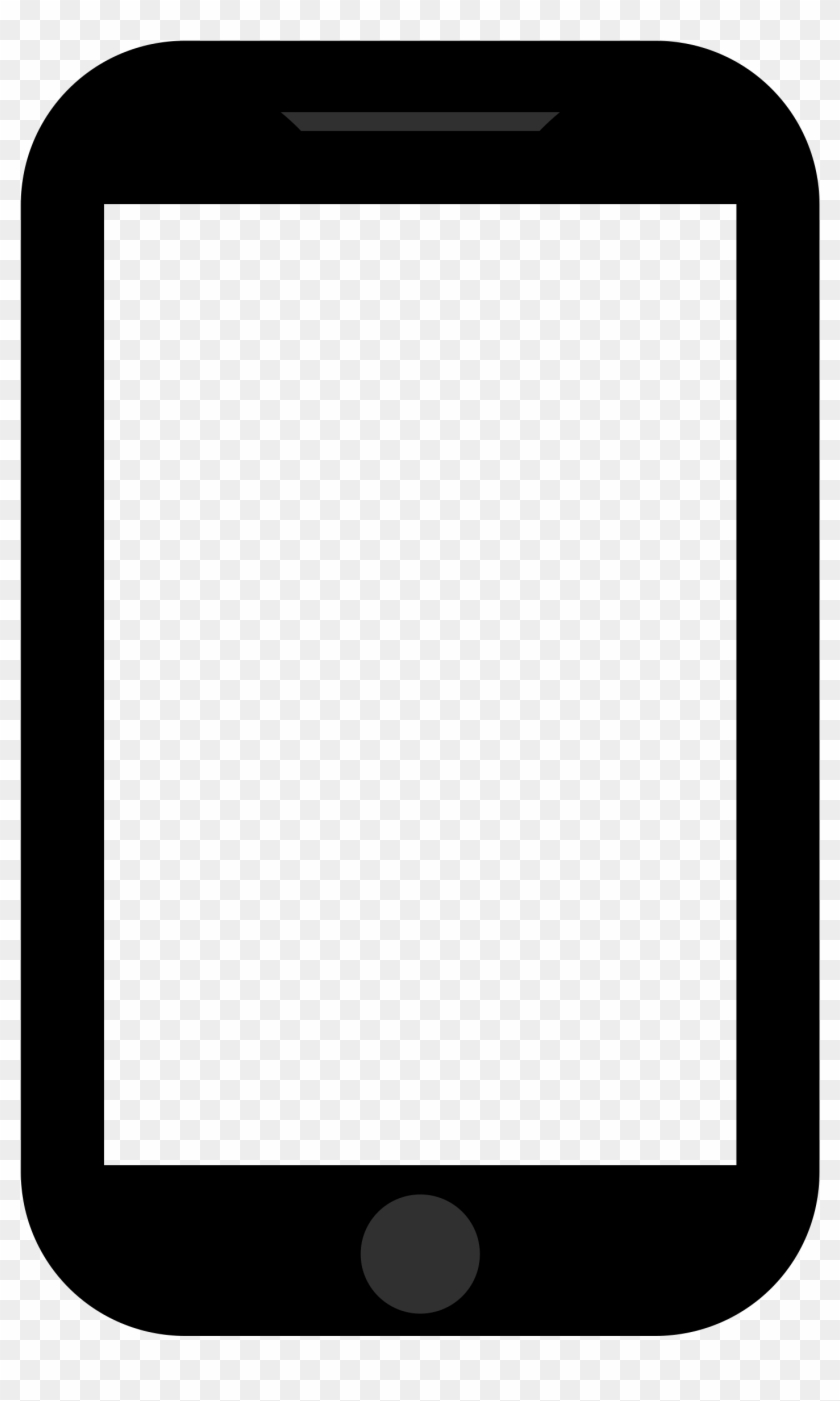 Mobile Clipart Png Images - Iphone Frame Black Png #21458