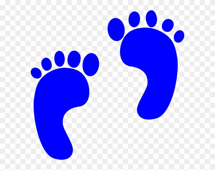 Valuable Inspiration Baby Footprint Clipart Blue Footprints - Blue Baby Footprints #21473