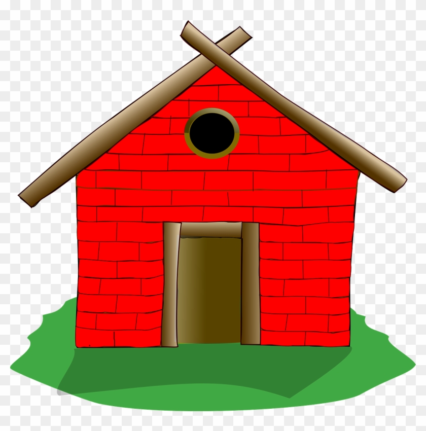 House Clip Art - Three Little Pigs Wood House #21542