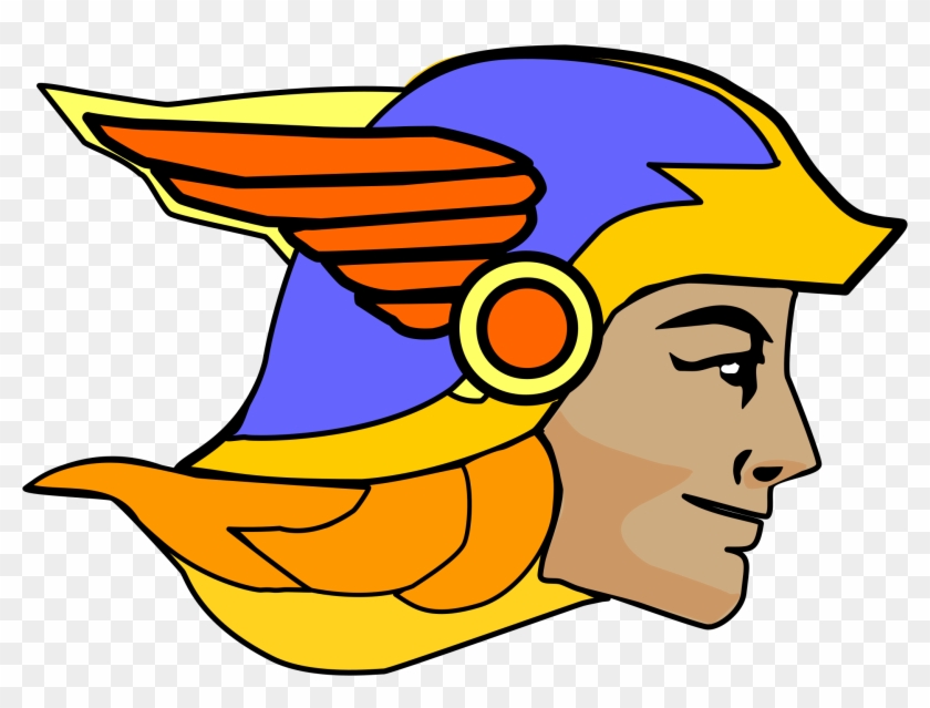 Free To Use Public Domain Religious Clip Art - Hermes Greek God Head #21621