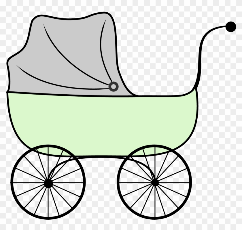 Clipart Of Baby In Stroller Free Download Clip Art - Stroller Clipart #21665