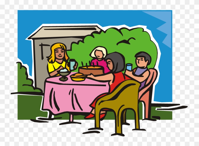 Table Eating Dining Room Dinner Clip Art - People Eating At Table Cartoon #21701