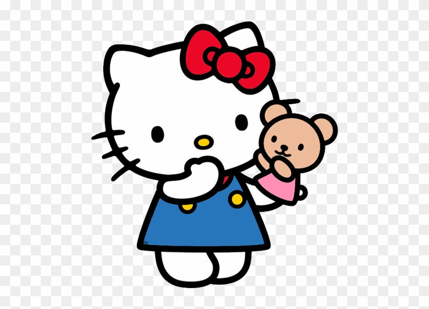 Teddy Bear Clipart Hello Kitty Pencil And Inlor Teddy - Hello Kitty Happy Birthday #21756