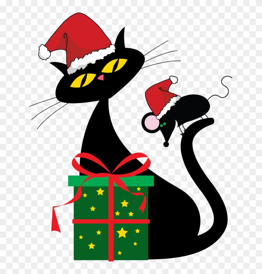 Christmas Cat Clip Art Free My Site - Christmas Cats Clip Art #21839