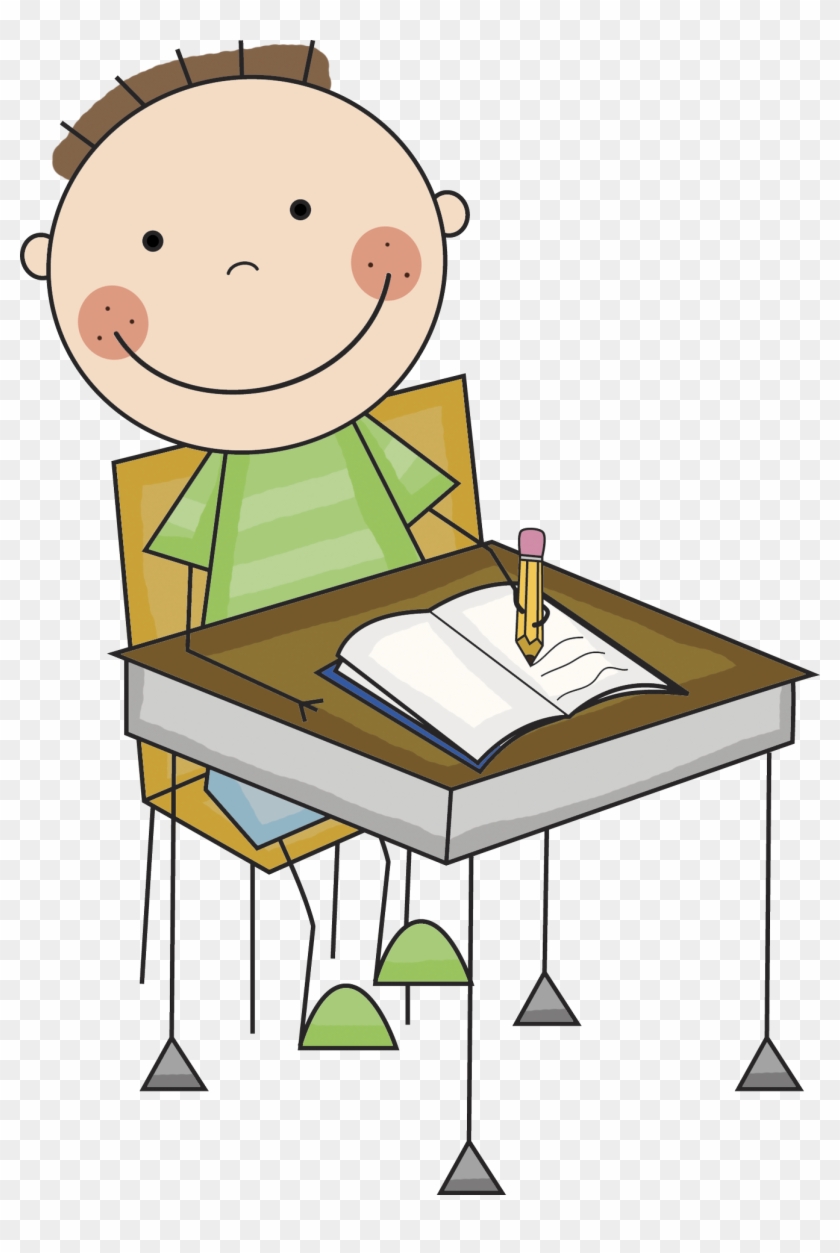 Download - Student At Desk Clip Art #21841