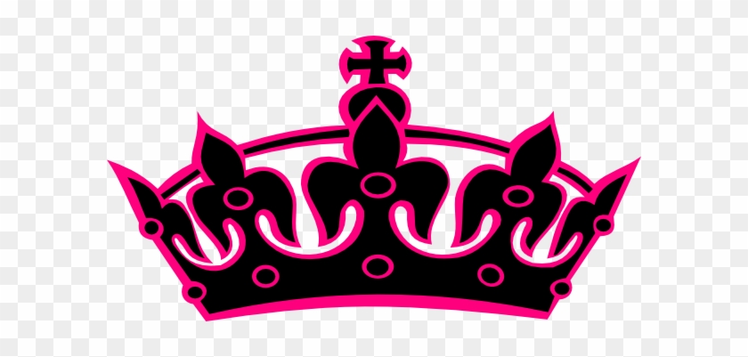 Pink Tiara Clip Art - Black And Pink Crown #21855