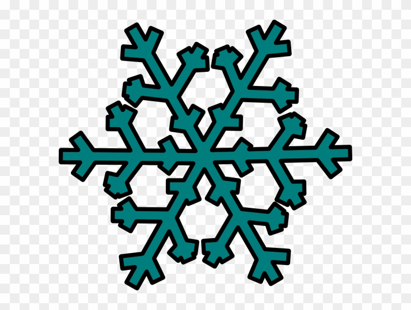 Teal Snowflake Clip Art - Teal Snowflake Clipart #21902