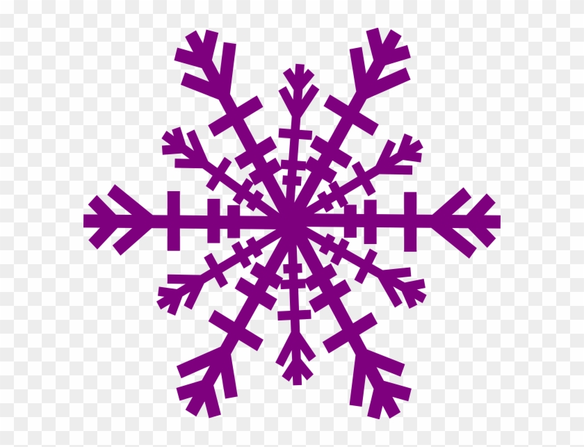 Purple Snowflake Clip Art - Purple Snowflake Clipart Transparent Background #21909