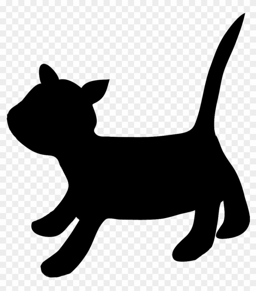 Cat Silhouette Running Kitten - Cat Running Silhouette Png #21945