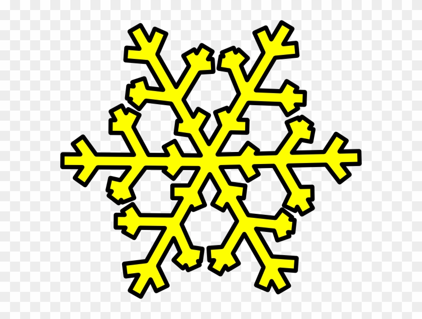 Yellow Snowflake Clipart #21986