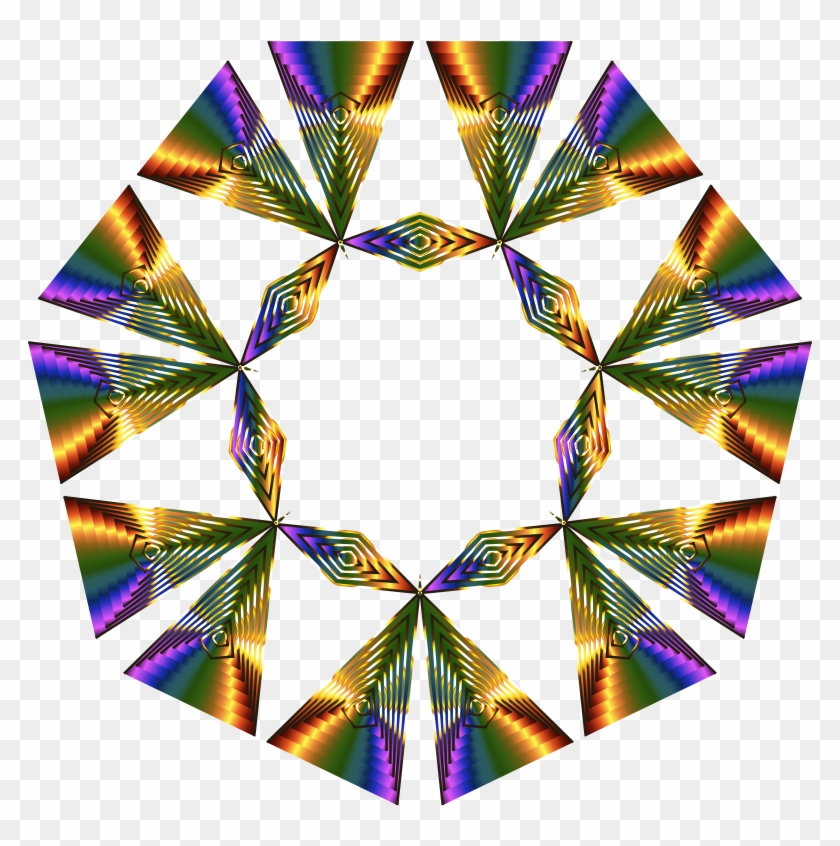 Prismatic Snowflake Clipart - Kaleidoscope #21999