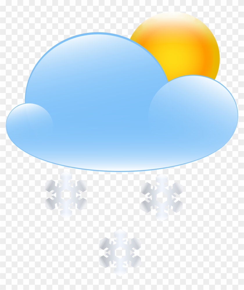 Sun Cloud And Snow Weather Icon Png Clip Art - Sun Cloud And Snow Weather Icon Png Clip Art #22023