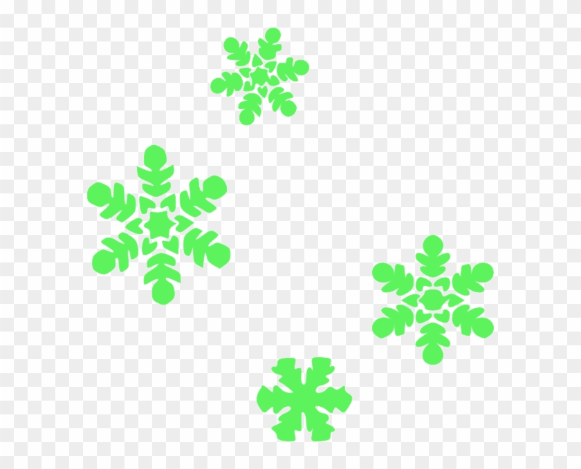 Light Green Snowflakes Clip Art - Draw A Tiny Snowflake #22005