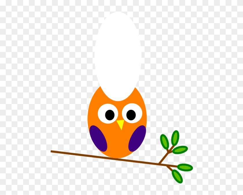 Purple Orange Owl Clip Art - Today Happy 1 Birthday #22037