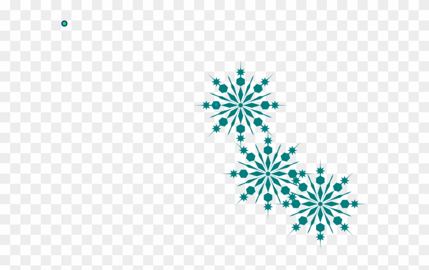 Snowflakes Teal Clip Art - Clip Art #22163