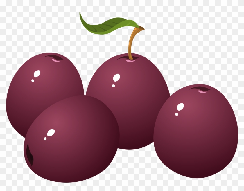 Plum Clipart Black And White - Plum Fruit Clip Art #22192