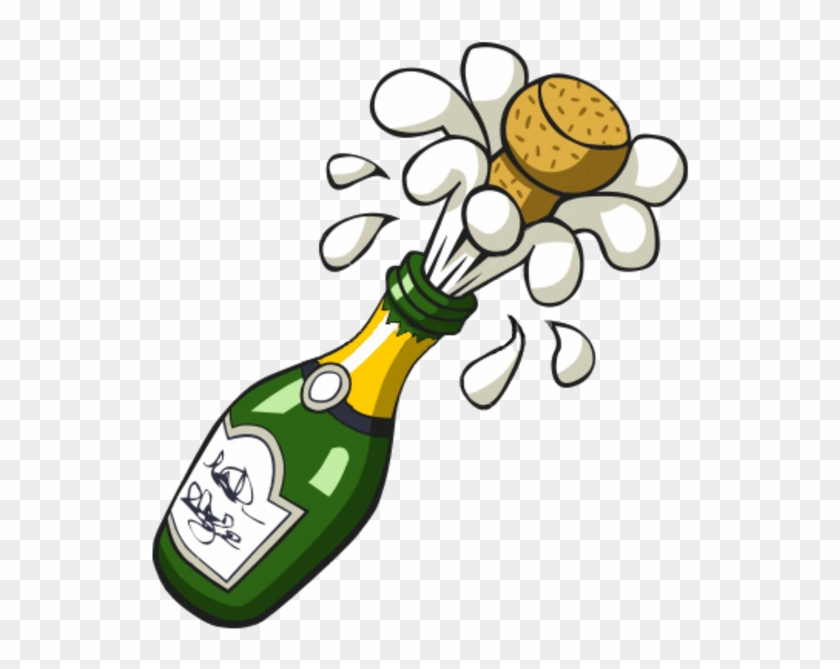 Ist Popping Champagne Bottle Image - Cartoon Champagne Bottle #22201