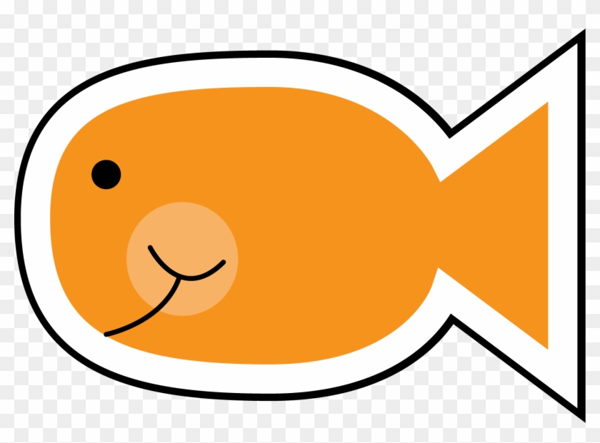 Cute Fish Clip Art Black And White Free Clipart - Goldfish Clipart #22326