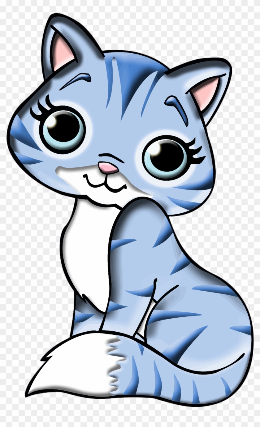 Clipart Cat Png Blue - My Thoughts Journal: Blank Lined 6x9 Journal - Cats #22435