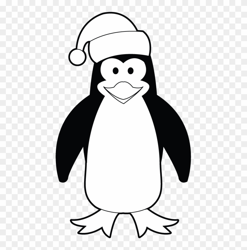 Penguin Clipart Black And White - Black And White Penquin Clipart #22431