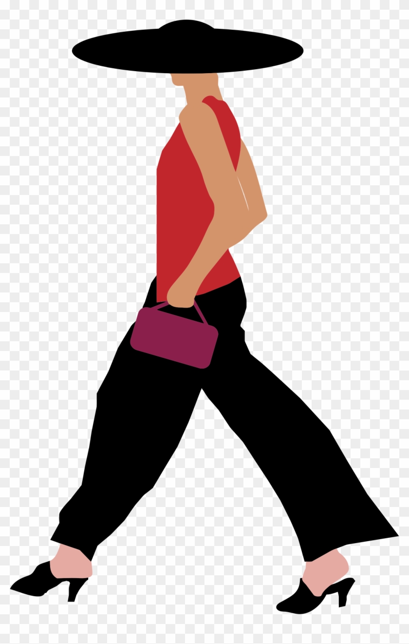 Big Image - Woman Walking Clipart Png #22477