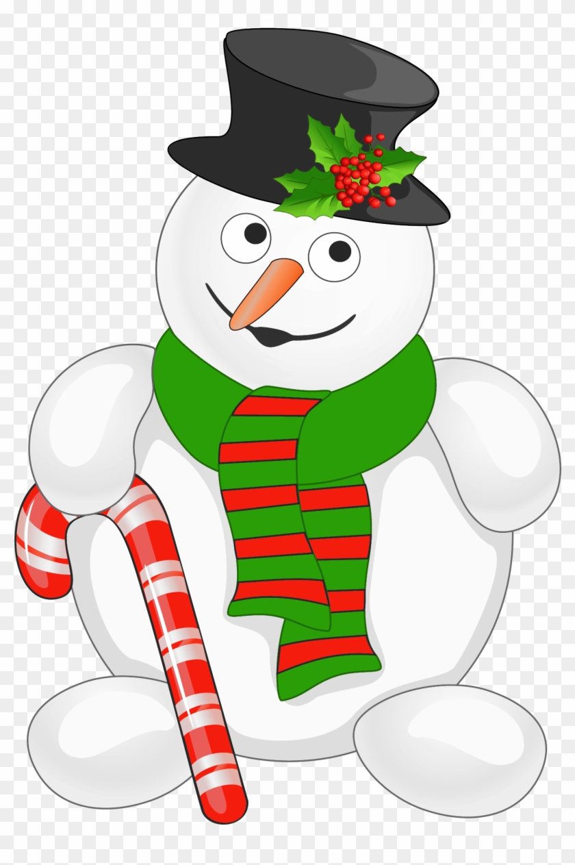 Free Candy Cane Clipart Public Domain Christmas Clip - Snowman With Candy Cane #22517