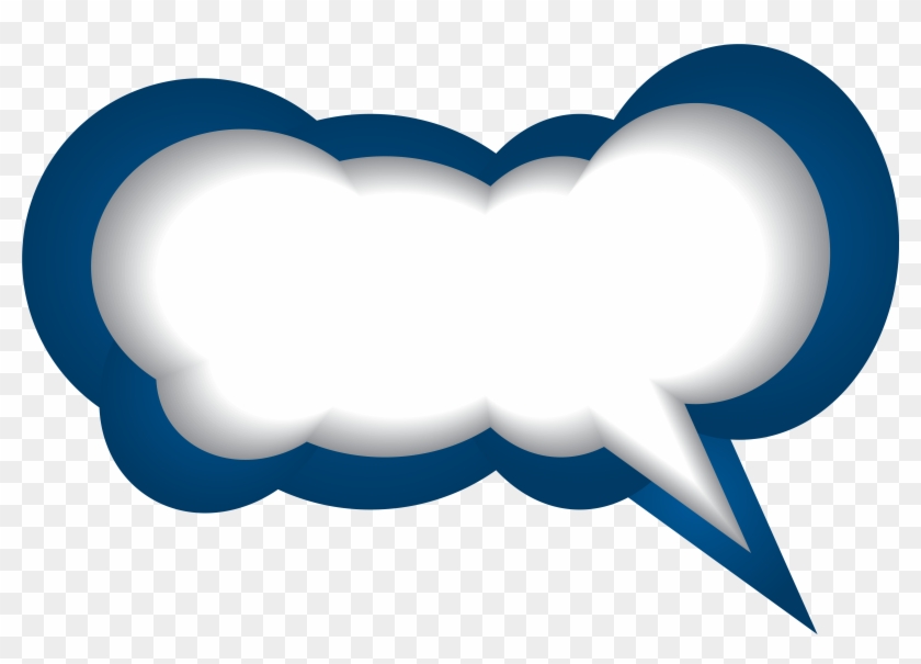 Speech Bubble Blue White Png Clip Art Image - Blue Speech Bubble Png #22554