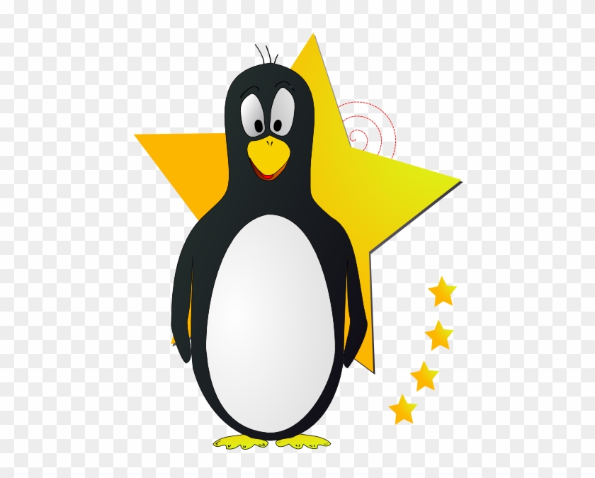 King Penguin Clipart Cartoon Penguin - Penguin With A Star #22654