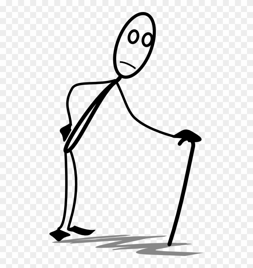 Clip Art Old Man - Old Man Stick Figure #22851