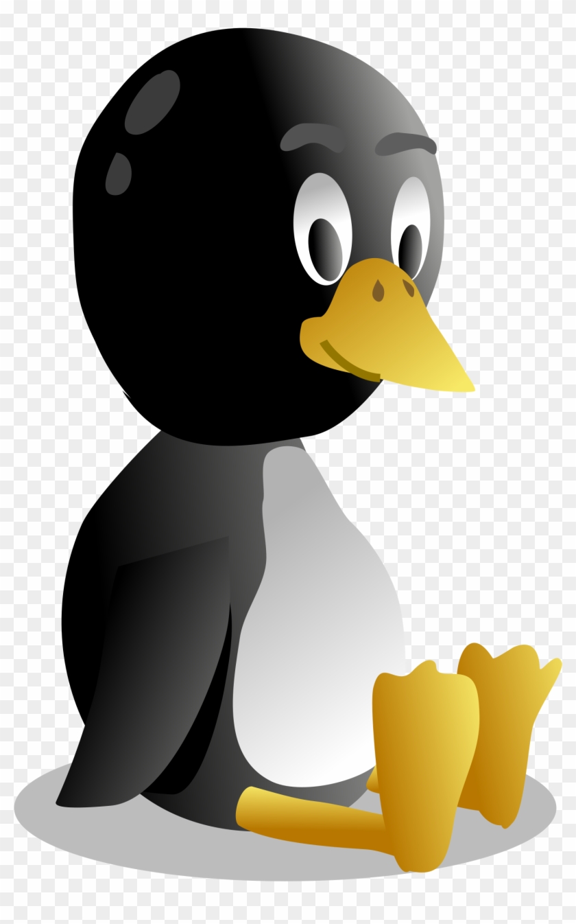 King Penguin Clipart Pingu - Penquin Cartoon Sitting 84" Curtains #22862