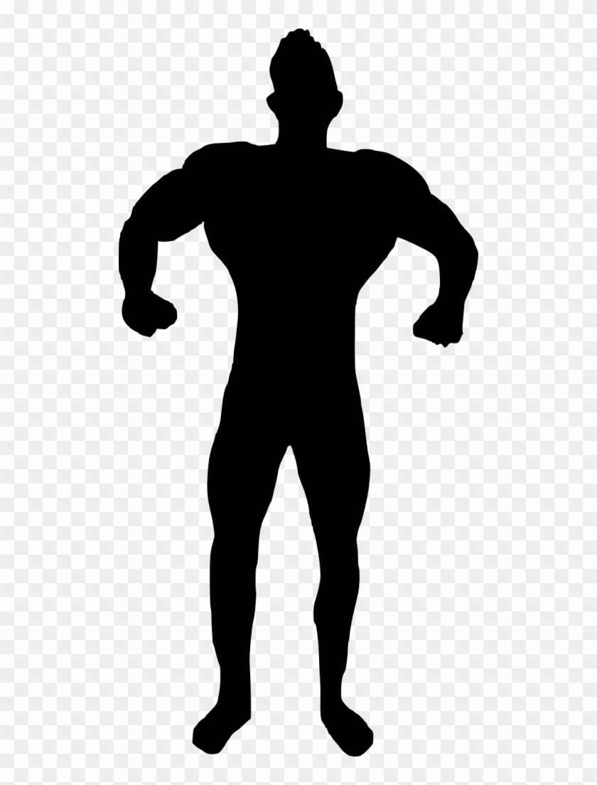 15 Muscle Man Body Builder Silhouette - Bodybuilder Silhouette Png #22869