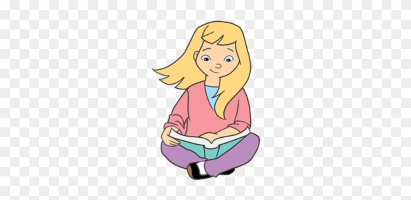 Clip Arts Related To - Cartoon Blonde Girl Reading #22968