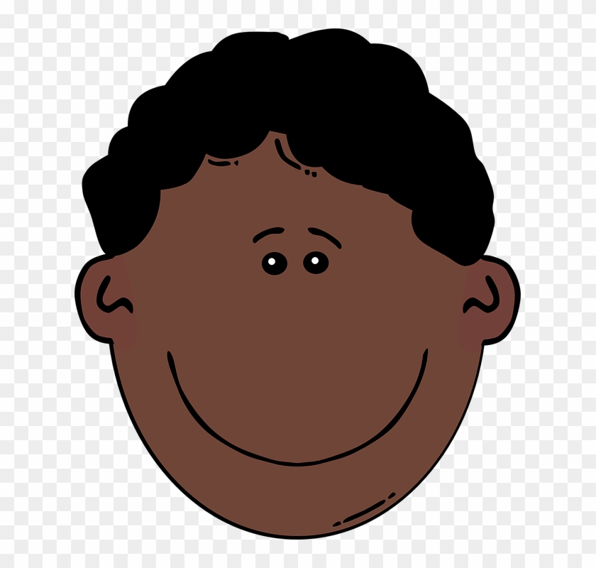 Black Hair Clipart African American Man - Cartoon Boy Sad Face #22982