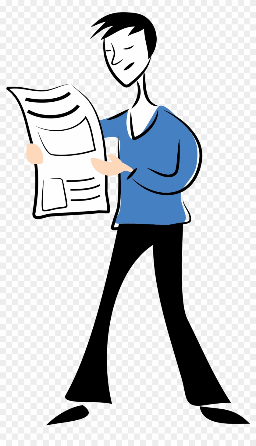 Man Reading Newspaper Clip Art 101 Clip Art - Man Reading News Paper Clipart #22989