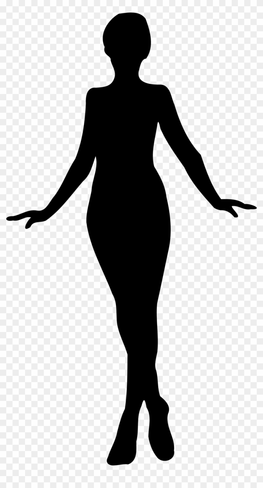 Public Domain Clip Art Image Illustration Of A Female - Silhouette Of A Woman #22991