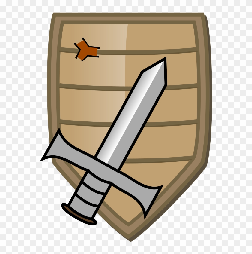 Shield Clipart 6 Tree Vines And Shield Clip Art Free - Sword And Shield Cartoon #23039