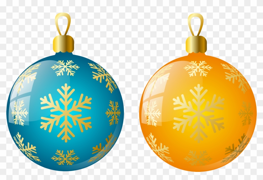 Christmas Ornaments Clipart Yellow - Christmas Ornaments Png #23197