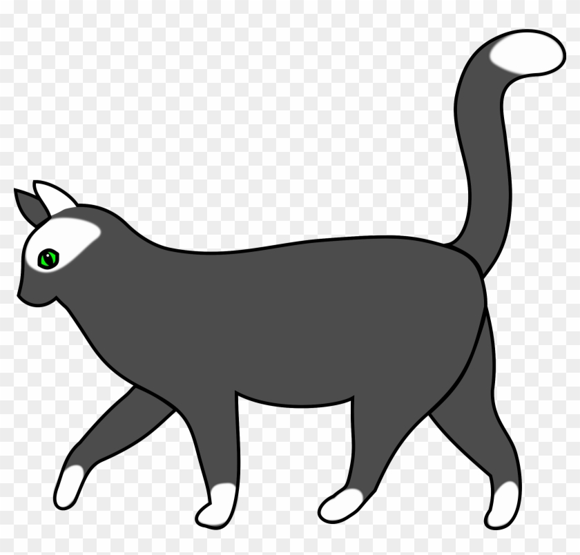 Cat Clipart Walking - Cat Walking Clipart #23228