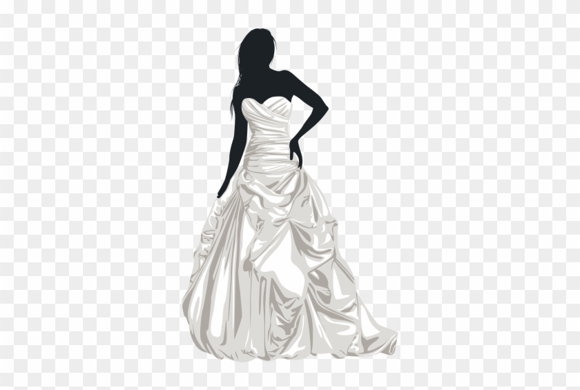 Bride Silhouette Clip Art - Wedding Dresses Png #23408