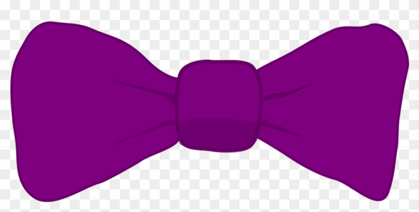 Ribbon Bow Fashion Tie Girly Purple - Purple Bow Tie Clipart #23417