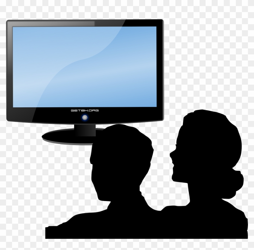 Screen Clipart Tv Time - Person Watching Tv Clipart #23592