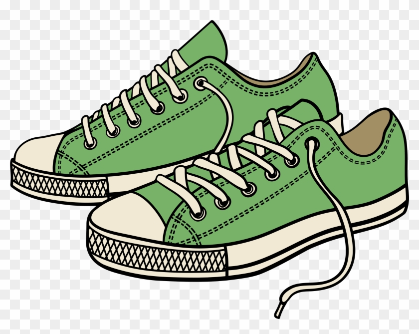 Green Sneakers Png Clipart - Clip Art Running Shoes #23614