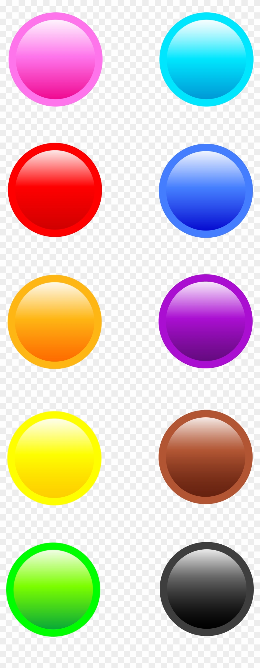 Ten Glossy Round Web Buttons - Web Round Button Png #23640