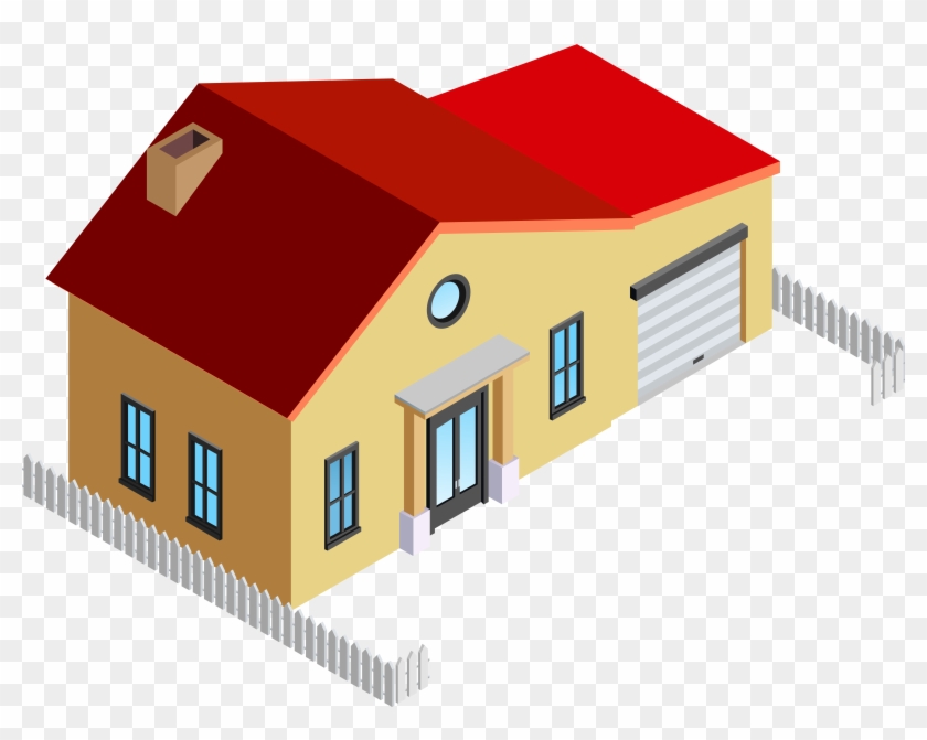 House With Fence Png Clip Art - House With Fence Png Clip Art #23680