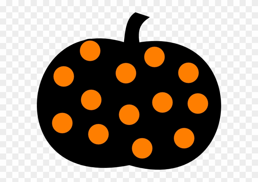 Pumpkin Clip Art At Clker - Polka Dot Pumpkin Clipart #23804