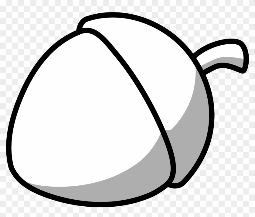 Acorn Clipart Black And White - Black And White Acorn #23813