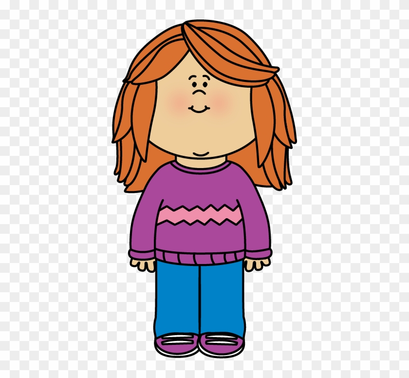 Girl Wearing A Sweater Clip Art - Mycutegraphics Girl #23812