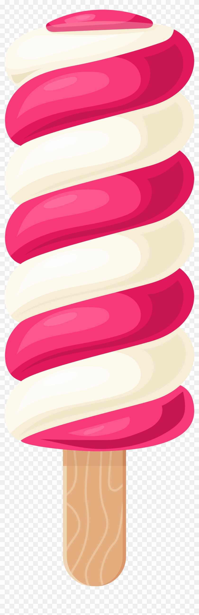 White Pink Ice Cream Stick Png Clip Art - Ice Cream Stick Clipart #23867