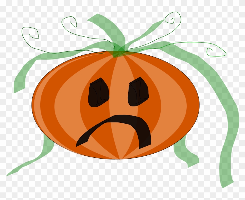 Free Vector Decorated Sad Pumpkin Clip Art - Sad Jack O Lantern #23858